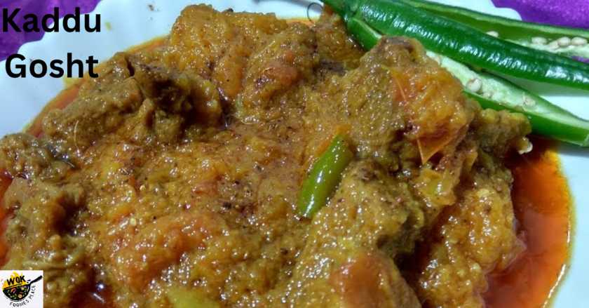 kaddu gosht recipe